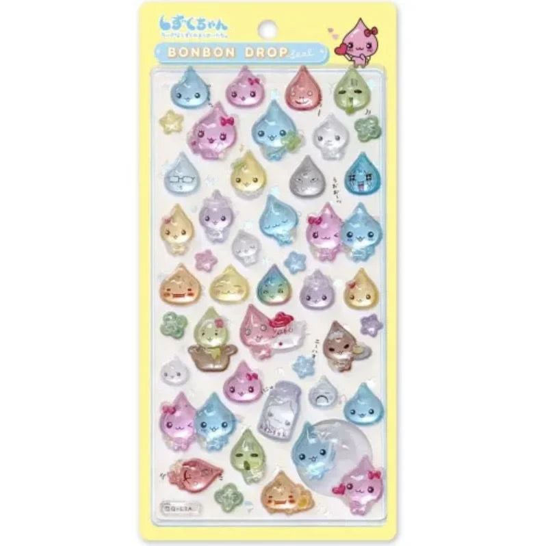 3D Water Droplet Relief Crystal Stickers Shiny Glitter Raindrop Resin Diy Decoration Scrapbooking Phone Case Journal Craft Gifts