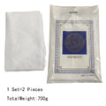 Men’s Hajj & Umrah Ihram 2-Piece Set Solid White Pilgrimage Suit