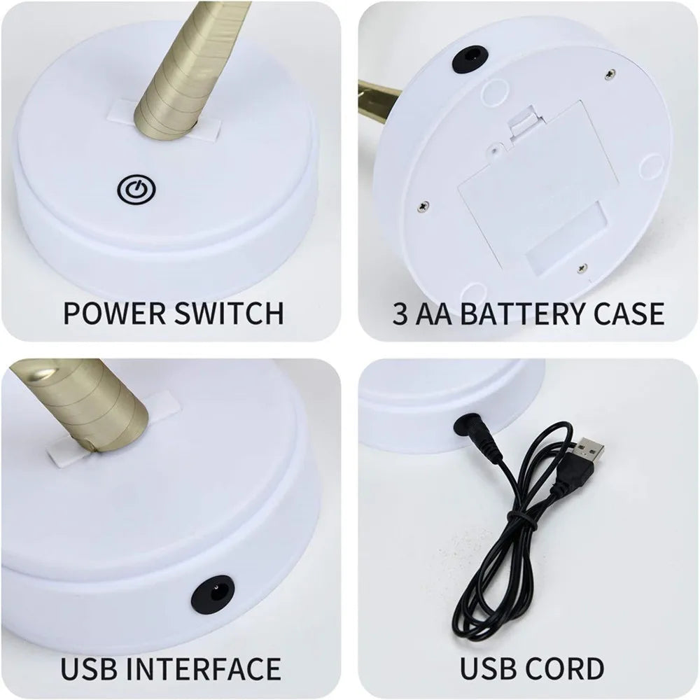 Light Tree Table Top LED Shimmery Tree Light USB/Battery-Powered Touch Switch Night Light Branch Lights for Holiday Home Decor