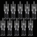 2/4/6/8/10pcs Acrylic Candelabra Centerpieces Clear Candle Holder for Wedding 5 Arm Candlesticks Holder with Acrylic Shade