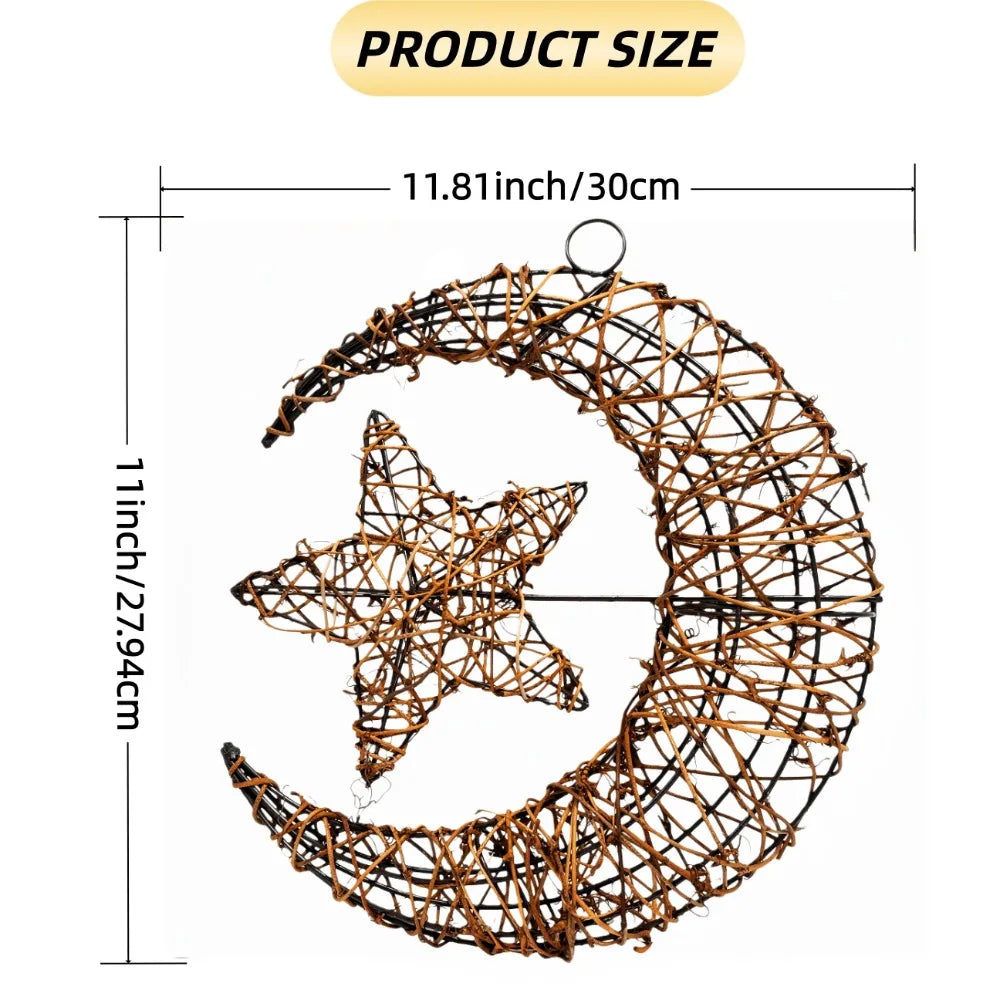 Ramadan Hanging Decorations for Home 2026 Crescent Moon and Star for Eid Mubarak Decor for Party Home Gifts for Friends Family