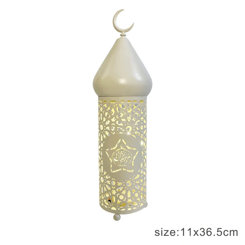 Masjid Lantern Night Light EID Mubarak Decoration for Home Islam Muslim Party Decor Eid Al Adha Ramadan Kareem Mosque LED Lights