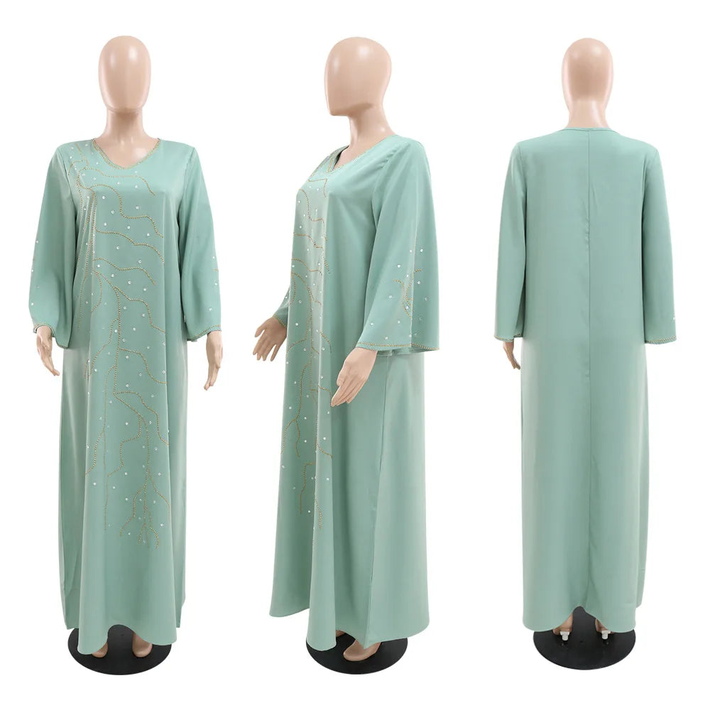 Caftan Eid Elegant Muslim Women Dress Ramadan Party Dubai Abaya Turkey Islam Long Evening Dresses Musulmane Elegant Vestidos