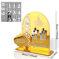 Acrylic Eid Countdown Calendar 2026 Ramadan Mubarak Decoration for Home DIY Day of Ramadan Tracker Islamic Muslim Party Supplies
