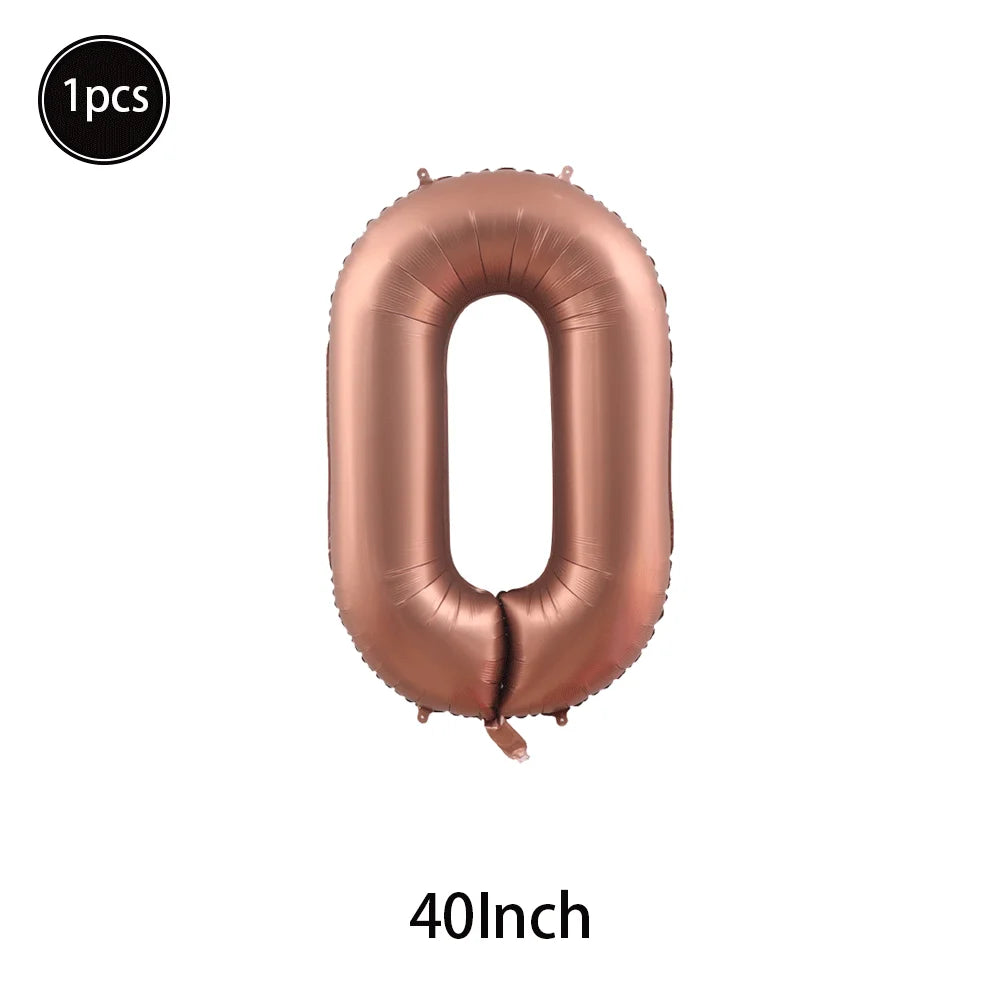 Caramel/Chocolate/Cream Number Balloon Star Heart Foil Helium Ball Kids Adult Girl Birthday Wedding Anniversary Party Decoration