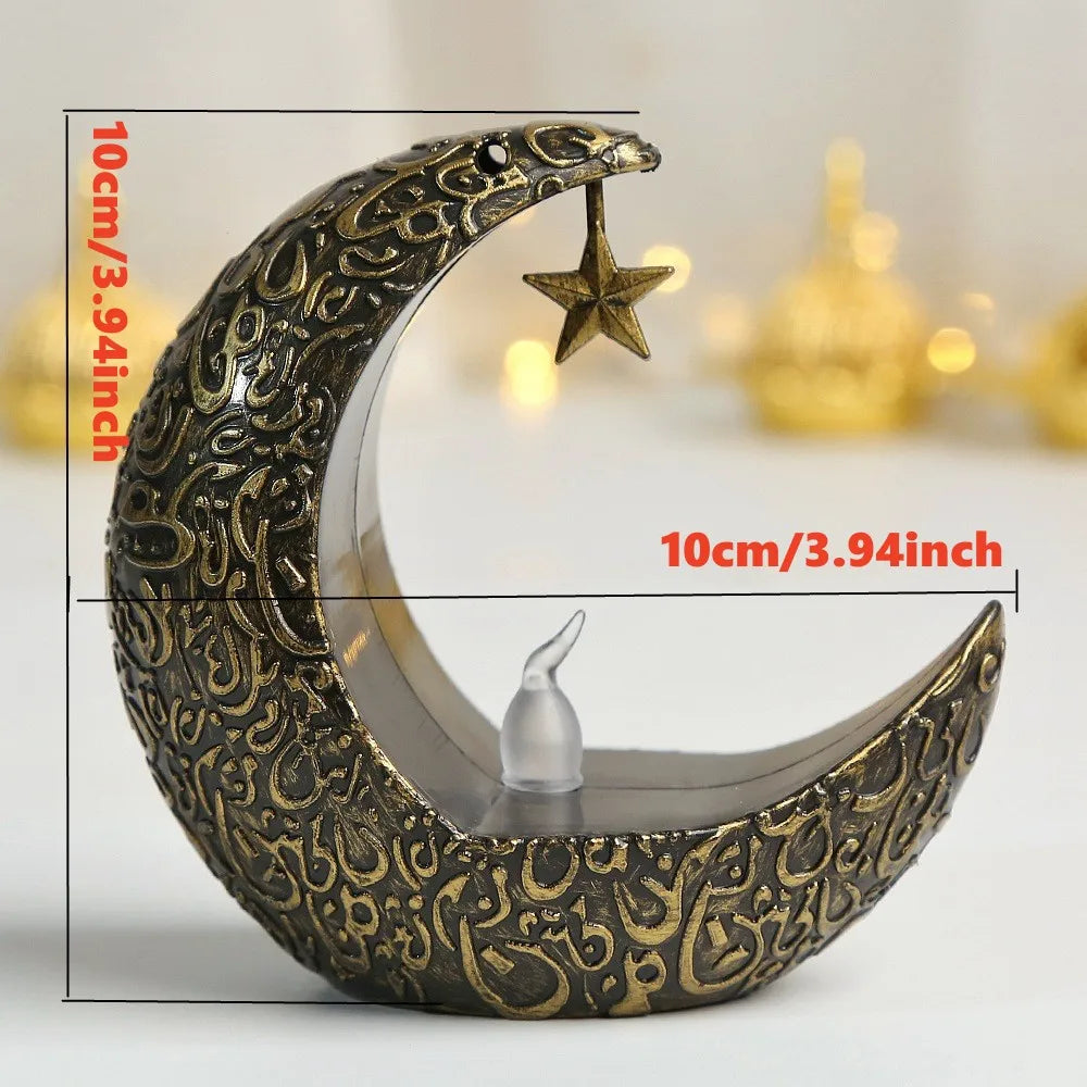 Ramadan Decoration 2026 LED Star Moon Candlestick Lamp Islamic Muslim Eid Mubarak for Ramadan Kareem Home Decor Lamp Party Gifts