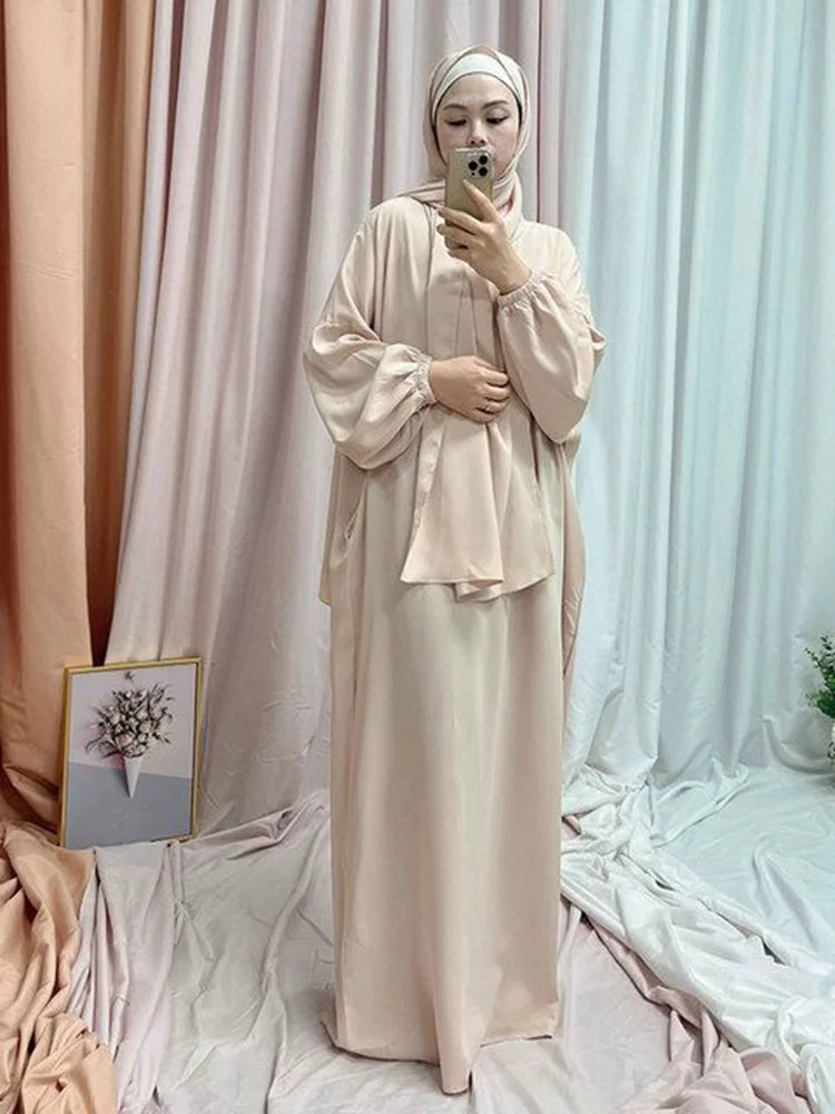 Ramadan One Piece Muslim Prayer Garment Women Hijab Abaya Maxi Dress Khimar Burqa Islamic Clothing Overhead Arab Robe