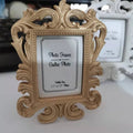 100pcs Ornate Baroque Style Photo Picture Frame, Wedding Party Table & Wall Card Holder Gift – Gold, Black, or White