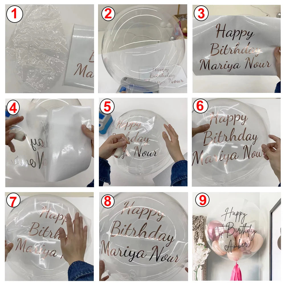 Eid Mubarak Vinyl Stickers for Clear Balloons Custom DIY Personalized Eid Mubarak Balloons for Hajj Umrah Mubarak Decor Favor