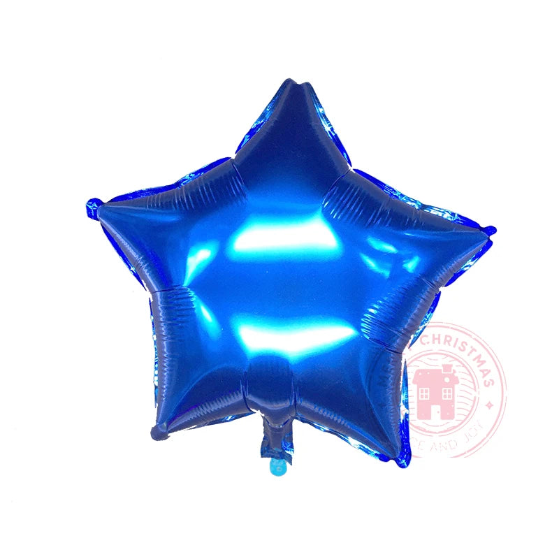 5/10/18 Inch Silver Pentagram Helium Foil Balloon Birthday Wedding Decoration Party Supplies Star-Shape Balloon Baby Shower Toys