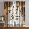 2pcs, Popular Curtain Panels Ramadan Moon Polyester Woven Polyester Woven (without rod) All Seasons Ldeal for Home & Office