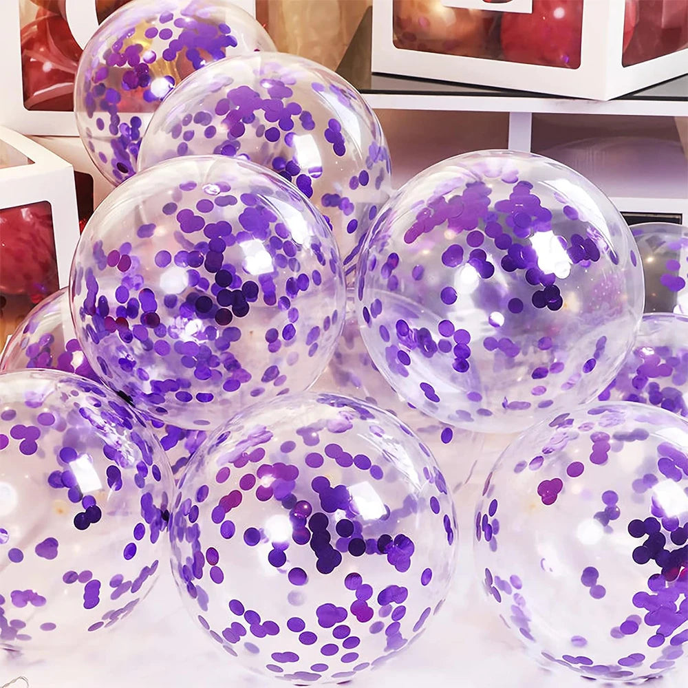 20pcs 12inch Confetti Metallic Metal Balloons Gold Blue Pink Latex Ballon Wedding Birthday Party Decoration Baby Shower Globos