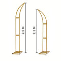 Ox Horn Floral Arch Stand Backdrop Heavy Duty Wedding Party Photo Booth Decor Adjustable Event Props Half Moon Curved Shelf