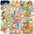 50Pcs Fairytale Princess Stickers Castle Decals Fantasy Pink Vinyl Art Set For Adults Journal Stationery Notebook Laptop Decor