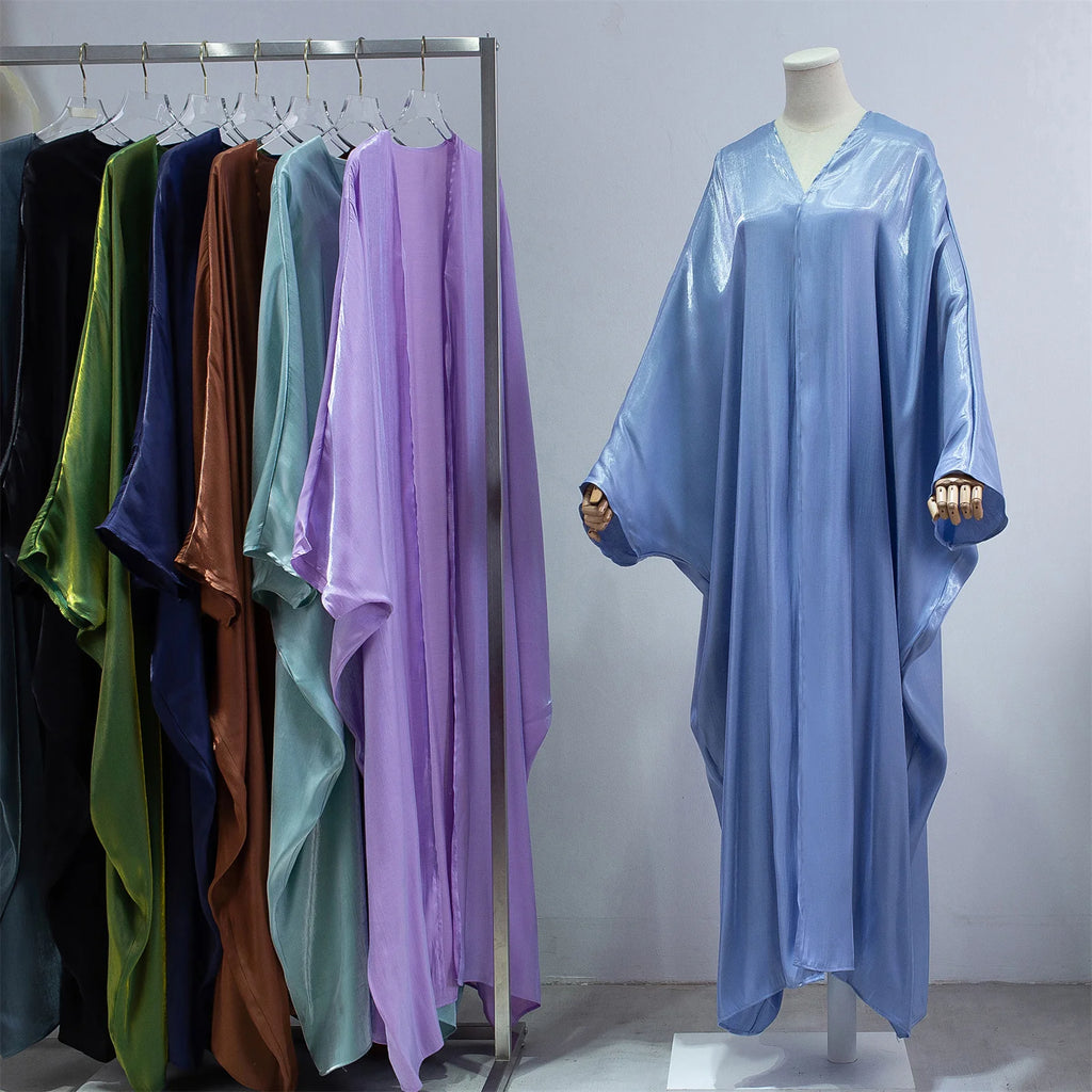 Muslim One-Piece Prayer Abaya for Women – Smocking Sleeve Kaftan Jilbab Cardigan Coat Islamic Robe Dubai Turkish Style
