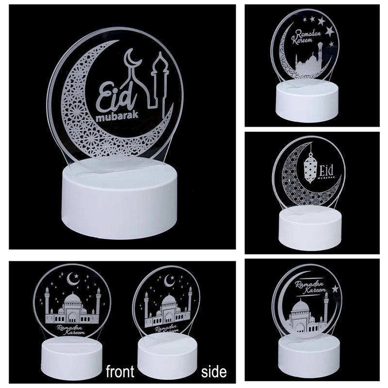 EID Night Light Mubarak Ramadan Decoration For Home 2025 Islamic Muslim Party Decor Ramadan Kareem Happy Eid Al Adha Ramadan