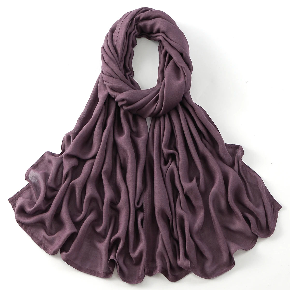 Cotton Rayon Modal Muslim Hijabs For Women Scarf Thin Plain Shawls Femme Musulman Soft Headscarf Islam Turban Headband 185*75CM