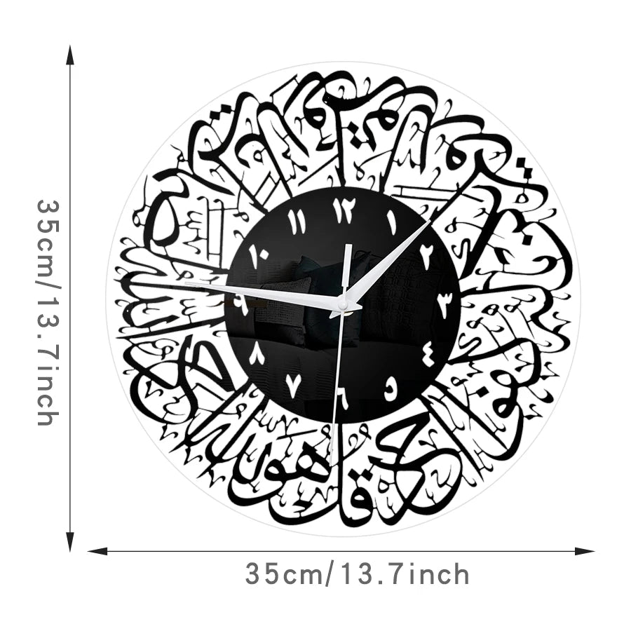 Acrylic Eid al Fitr Decoration Clock Islamic Wall Decoration Pendant Home Living Room Bedroom Office Eid al Fitr Decoration