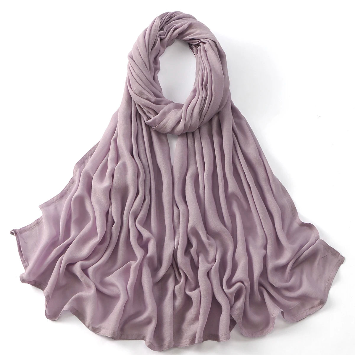 Cotton Rayon Modal Muslim Hijabs For Women Scarf Thin Plain Shawls Femme Musulman Soft Headscarf Islam Turban Headband 185*75CM