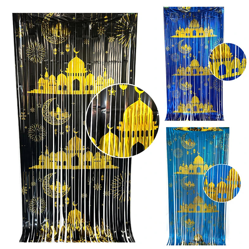 Ramadan Decorations 2026 Pulling Flag Eid Mubarak Hanging Banner Islamic Muslim Party Party Moon Star Castle Hanging Flag