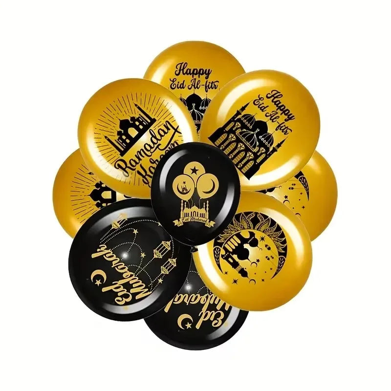 Eid Mubarak Latex Balloons Ramadan Kareem Decor Air Globos for Ramadan Mubarak Muslim Islamic Festival Party Supplies 2026