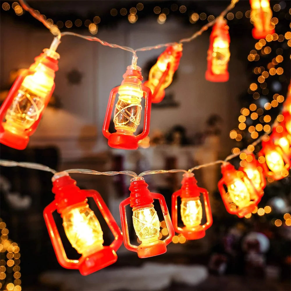 Lantern String Lights 80 LED Lights Vintage Christmas Halloween Decorative String Lights Patio Garden Home 484