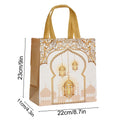6/12pcs Eid Mubarak Non-Woven Gift Bags with Handle Ramadan Gift Packaging Bag Ramadan Kareem Decor Islamic Festival Party Favor