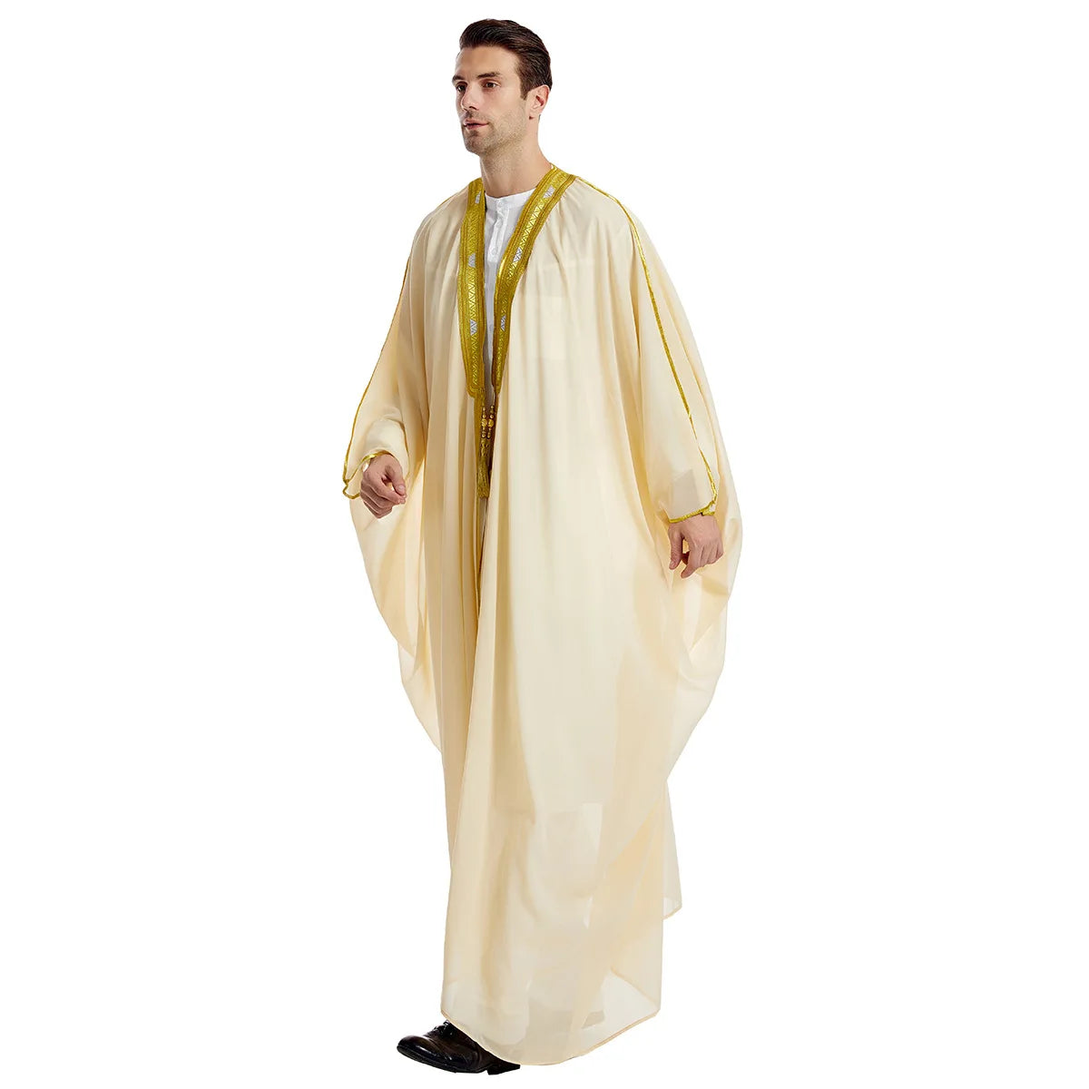 Eid Muslim Men Jubba Thobe Mens Cardigan Abaya Long Dress Islamic Ramadan Kimono Long Robe Saudi Arabic Musulman Caftan Dubai