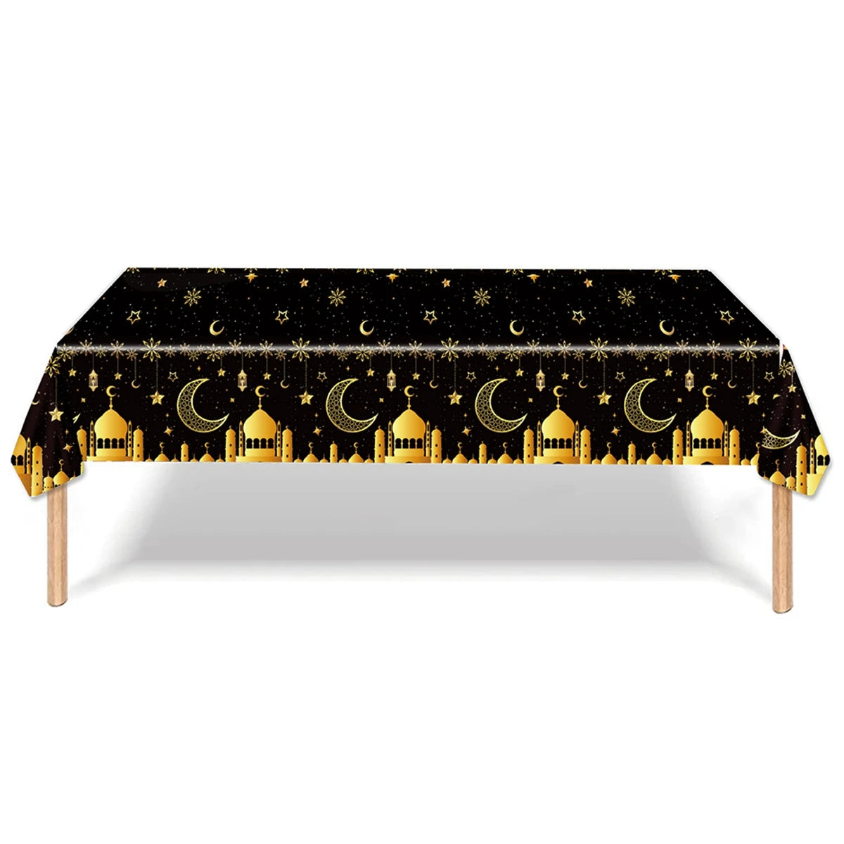 Eid Mubarak Tablecloths Ramadan Decoration 2025 for Home Islamic Muslim Party Decor Ramadan Kareem Tableware Eid Al Adha Gifts
