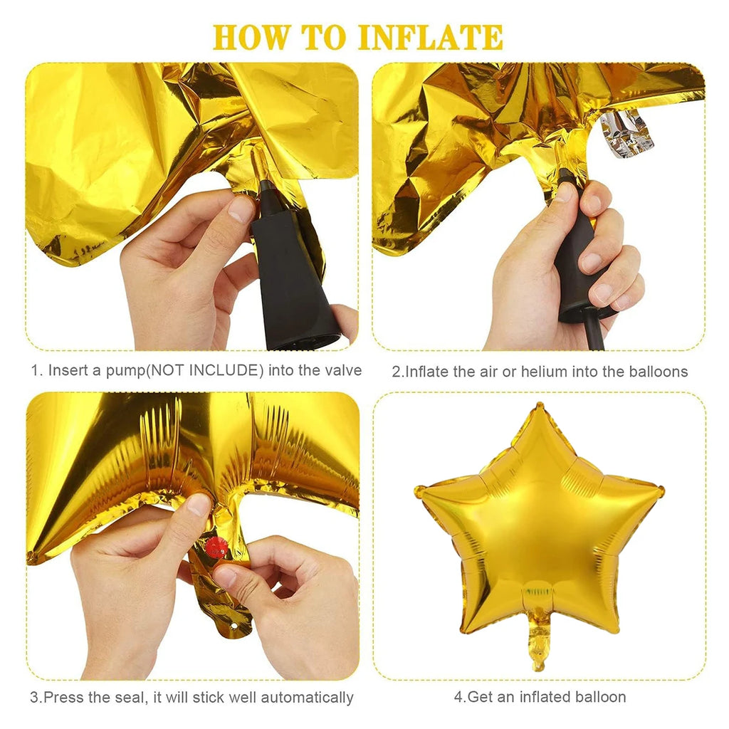 70pcs Black and Gold Ramadan Party Balloon Set, Ramadan Decorations, Eid Decorations, Eid Mubarak Party Supplies
