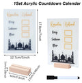 Ramadan Countdown Calendar Acrylic Eid Mubarak Ornament Kareem Ramadan Decoration 2025 For Home Islamic Muslim Party Decor Gifts