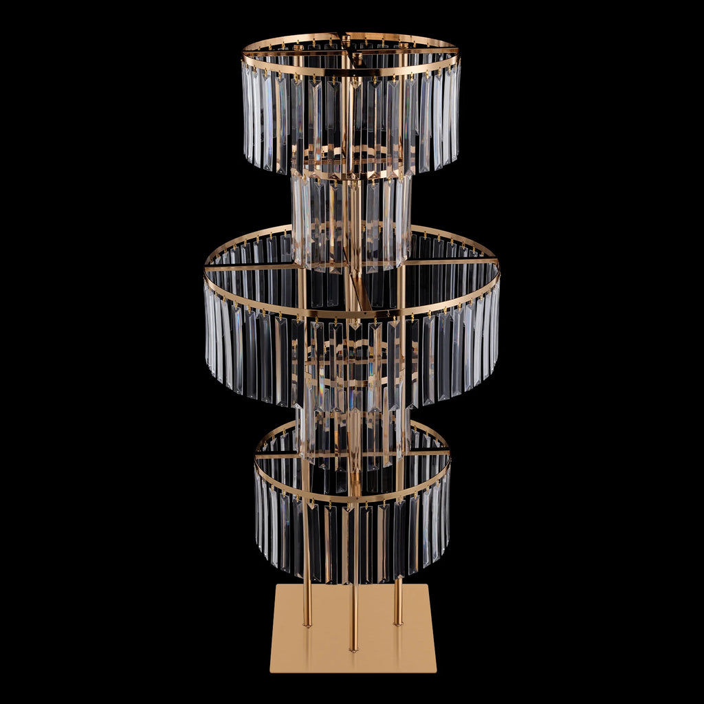 Gold 5 Tier Wedding Crystal Flower Rack Centerpieces Flower Stand Wedding Party Backdrop Stand Freestanding Floral Holder