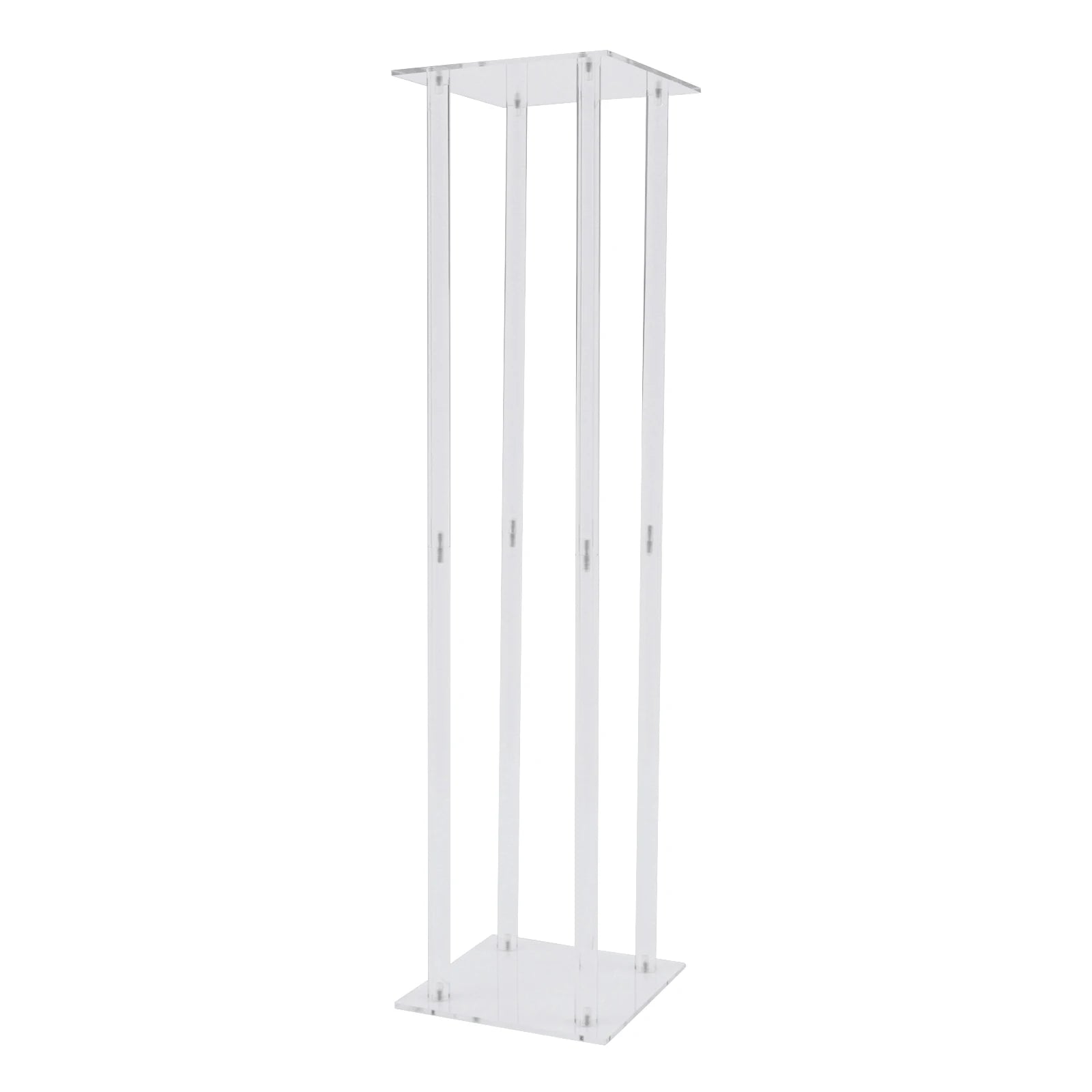 10x Rectangle Acrylic Vases Wedding Centerpiece Flower Stand Pedestal Clear Column For Birthday Party Home Decor 31.5 Inch