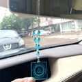 Islam Blue Crystal Beads Allah Quran Ayatul Kursi Car Hanging Pendant