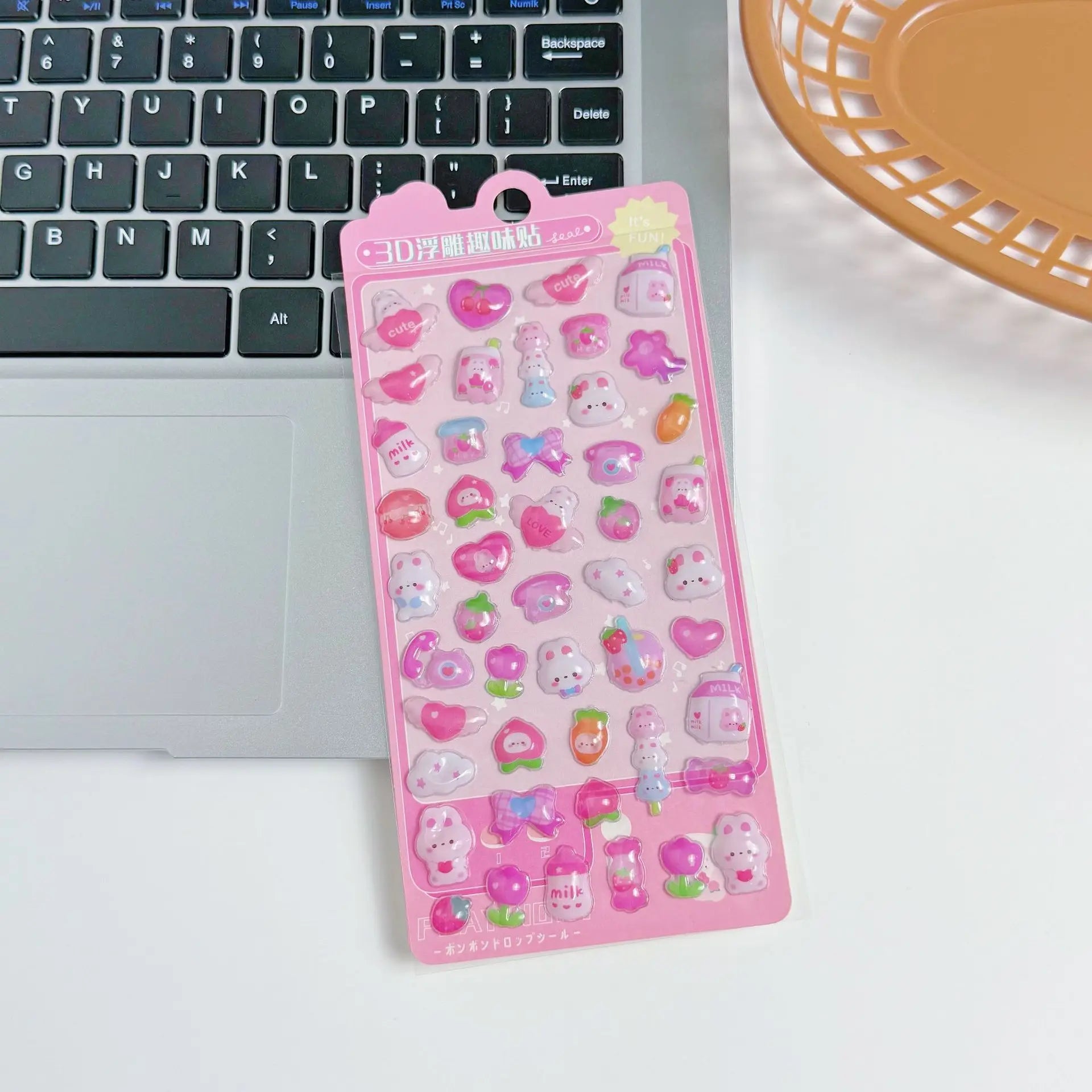 3D Embossed Diamond Stickers Exquisite Cartoon Animals Festival Party Stickers Craft Decals Scrapbooking Decoration Products