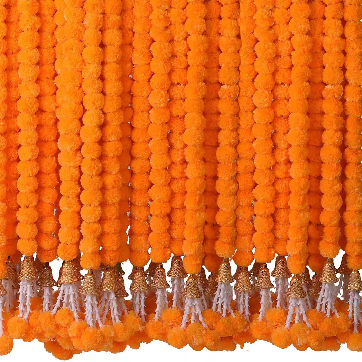 5-50 PCS Marigold Garland Wedding Marigold Flower Garlands for Prayer Fest Calendula Garland Indian Decor Garlands Wedding
