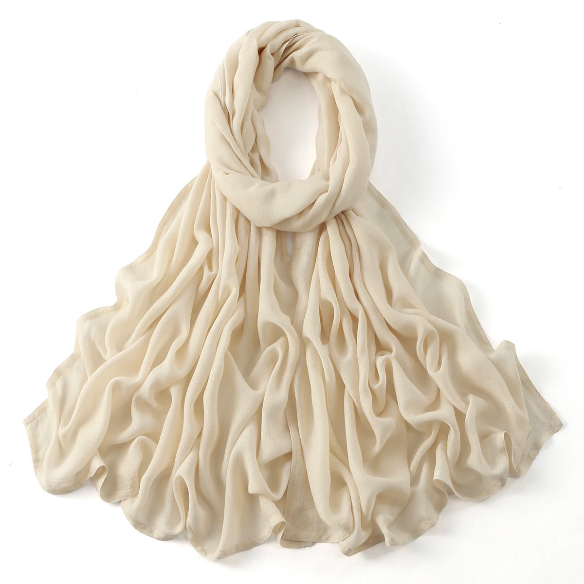 Cotton Rayon Modal Muslim Hijabs For Women Scarf Thin Plain Shawls Femme Musulman Soft Headscarf Islam Turban Headband 185*75CM