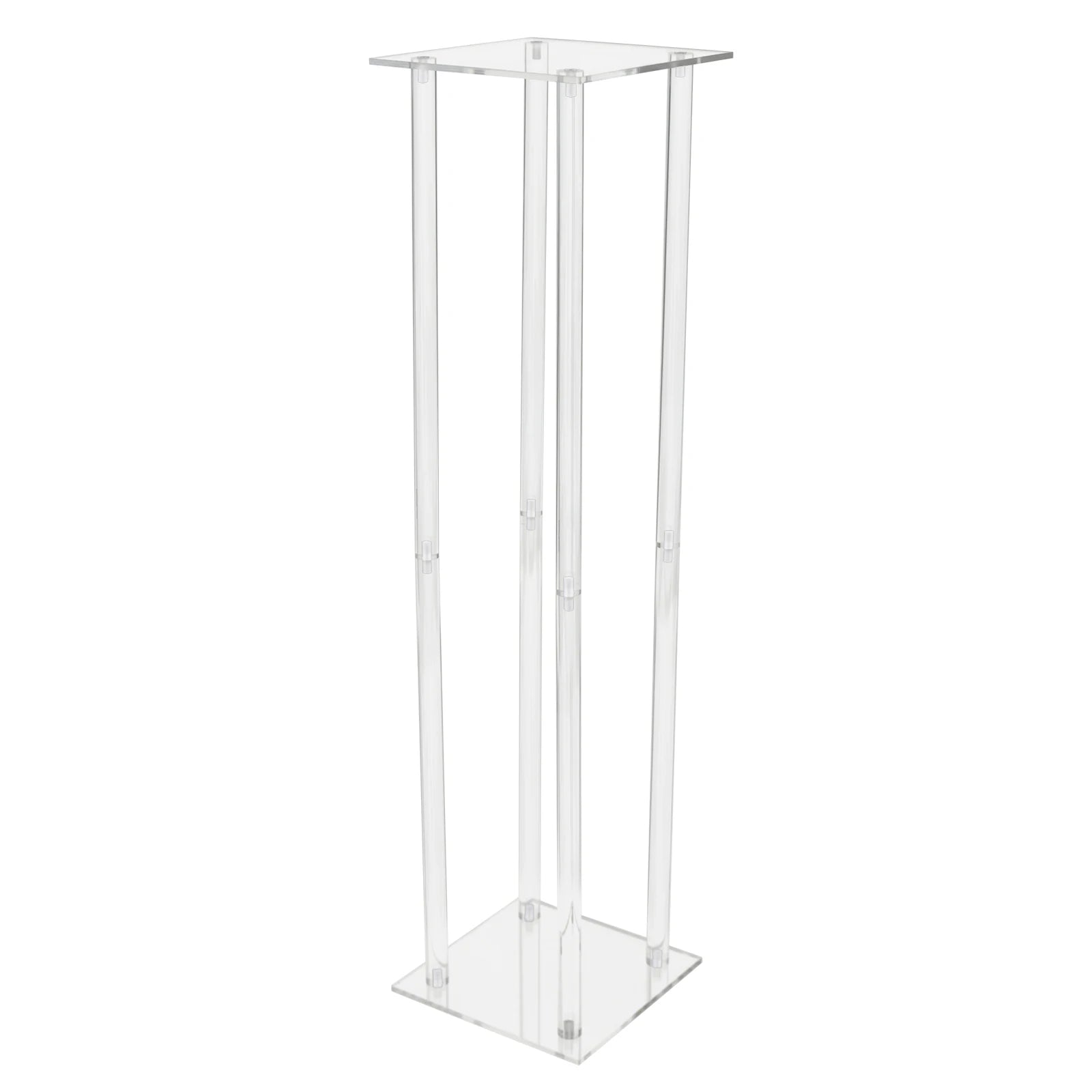 10x Rectangle Acrylic Vases Wedding Centerpiece Flower Stand Pedestal Clear Column For Birthday Party Home Decor 31.5 Inch