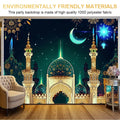 Eid Mubarak Backdrop Eid Mubarak Banner 70x90 Inch Ramadan Mubarak Hanging Sign Islamic Eid Mubarak Ornament Ramadan Supplies