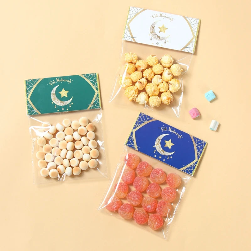 Eid Mubarak Treat Bag Topper Candy Bag Ramadan Decorations For Home 2025 Islamic Muslim Party Decor Ramadan Kareem EID Al Adha