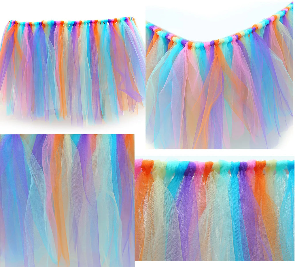 Tutu Chair Skirt Mesh Chair Skirt Children's Table Chair Skirt Party Decorative Chair Skirt Baby Birthday Party Decoration