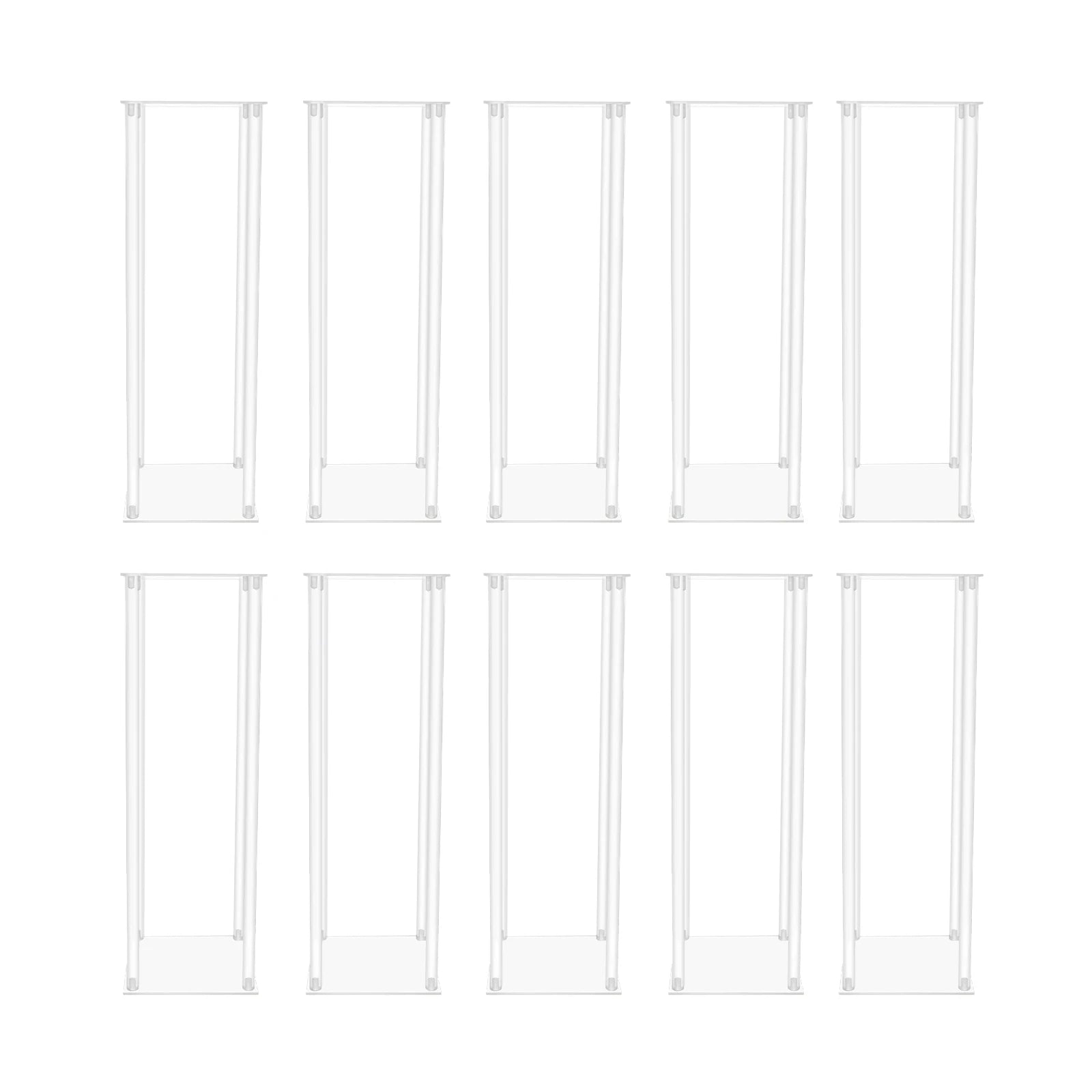 10Pcs Clear Acrylic Flower Stand, 6.6lbs Load-Bearing Wedding Centerpiece Holder for Floral Arrangement Party Decoration