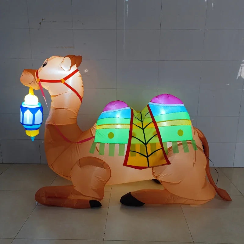 Inflatable Ramadan Decoration Eid Mubarak Muslim/Islamic Decorations Built-in LED Lights Inflatable Toys Outdoor Garden Decor
