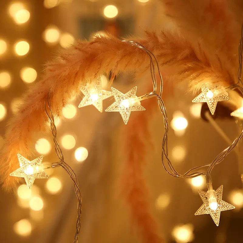 Fairy Garland Lights for Home Wedding Garden Party Decor Eid Festival LED Star String Lights