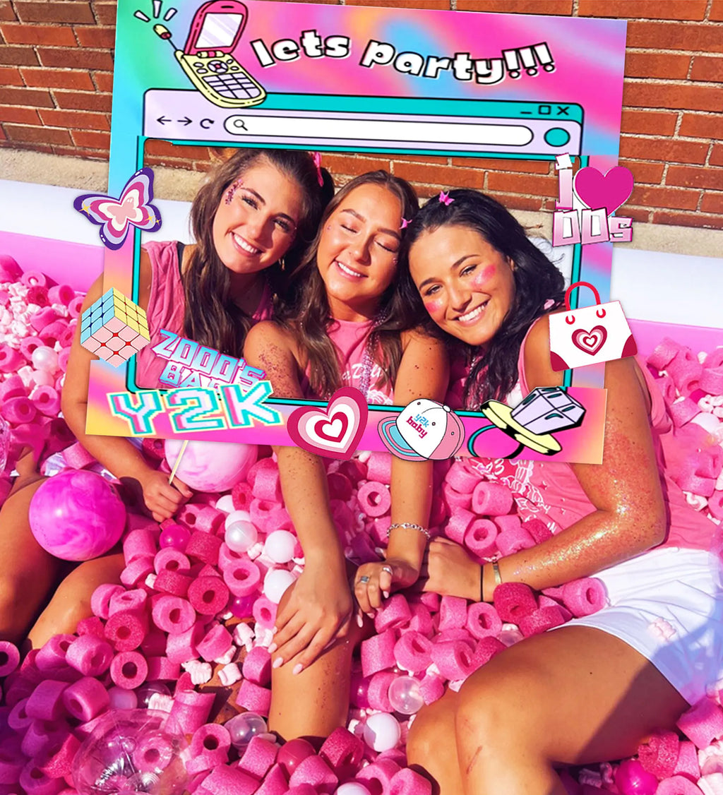LaVenty Y2K Party Decoration Y2K Party Photo Booth Props Frame