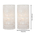 2Pcs/set  Battery Powered Table Lamp Modern Nordic Cylinder Lamp for Warm Light with LED Edison Style Bulb Wedding Home Decor