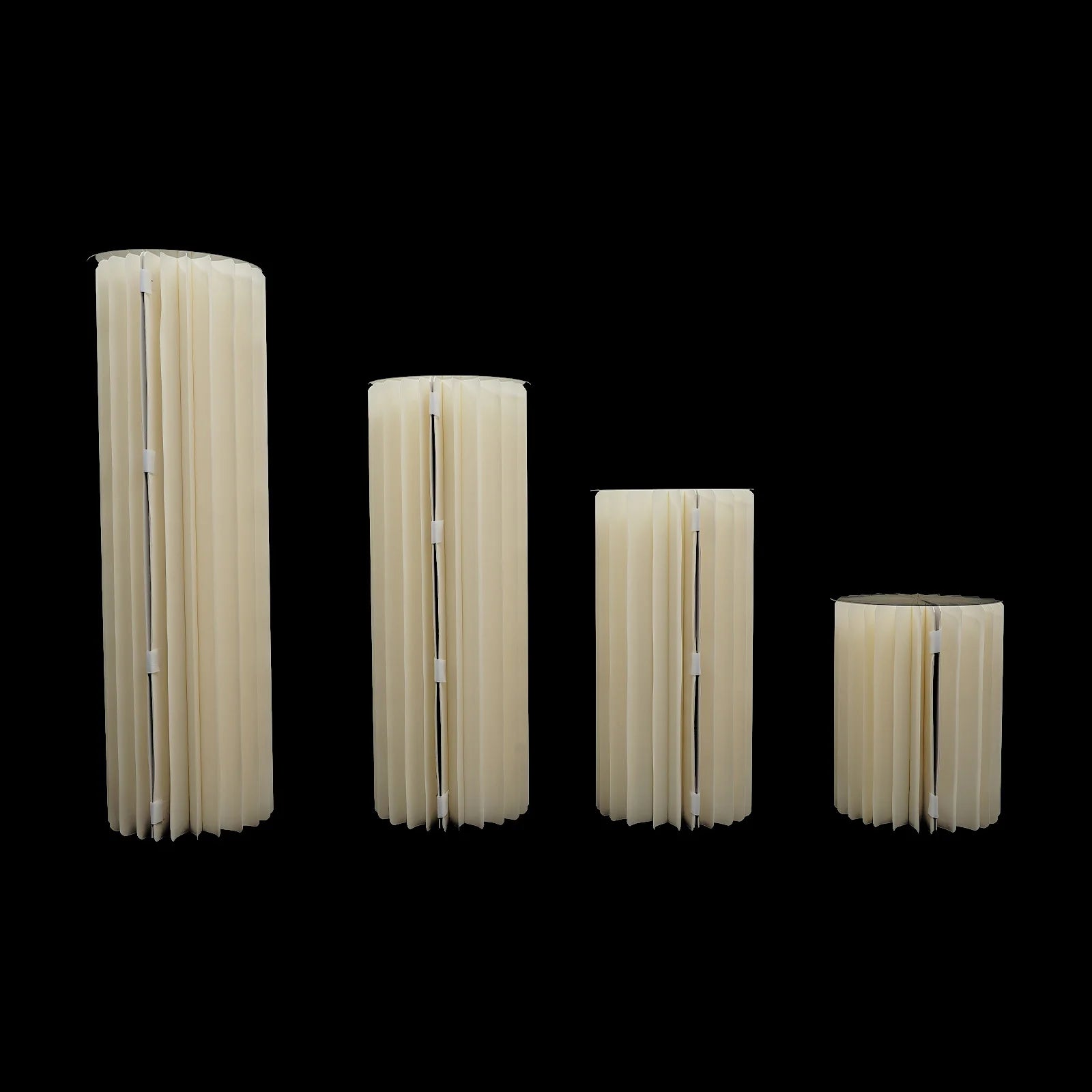 4Pcs Foldable Cardboard Flower Stands Wedding Centerpieces Display Dessert Table Column for Party Garden Decor (40+60+80+100cm)