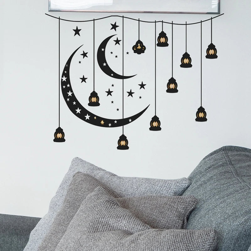 Ramadan Stickers Ramadan Decorations 2026 Muslim Party Wall Sticker Accessories Eid Mubarak Home Decor Ramadan Gifts