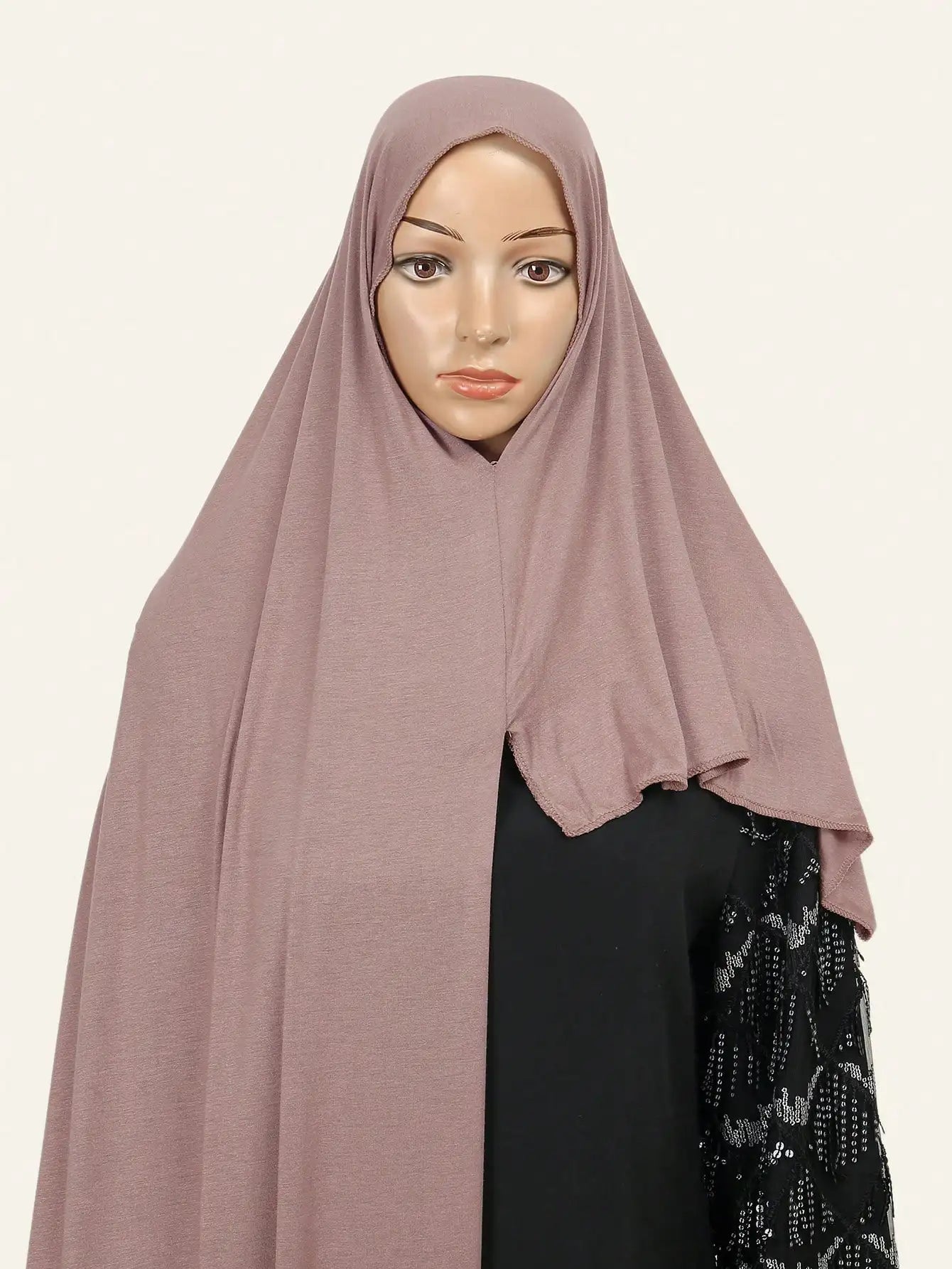 Muslim Premium Jersey Hijab Scarf Women Instant Hijab Unequal Length On Both Sides Easy to Wear Soft Jersey Plain Shawl Wraps