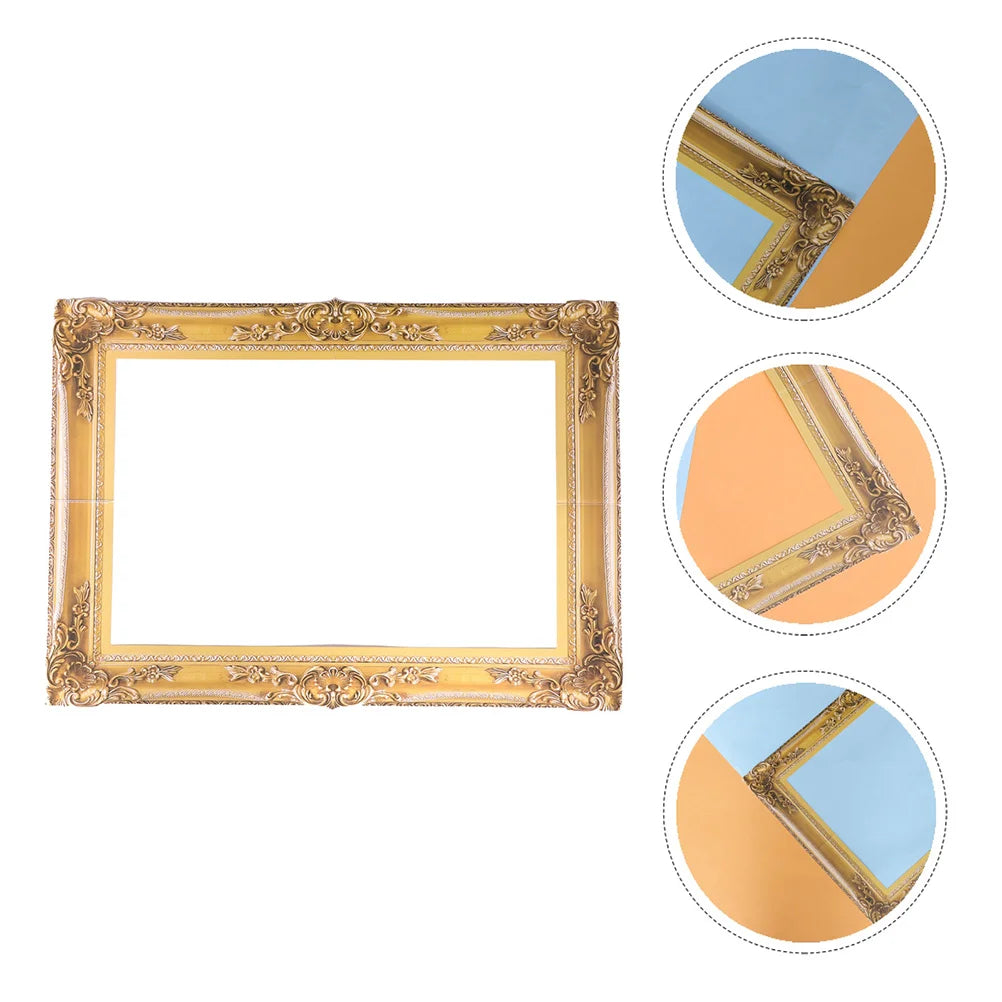 Photo Frame Props Gold Trim Decor Picture Cutout Party Supplies Booth Collage Paper Bride